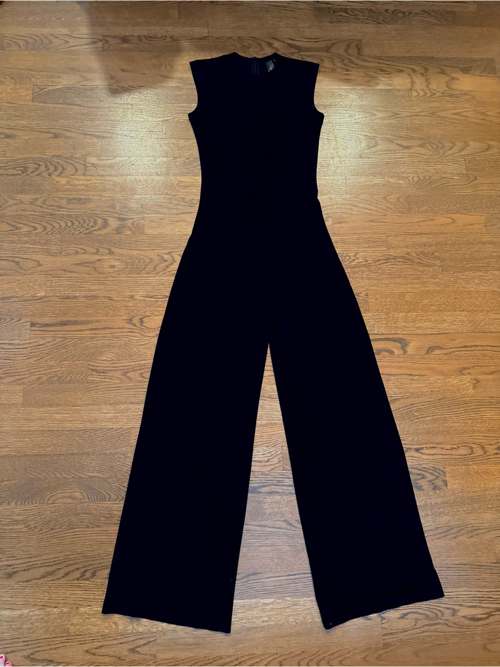 Norma Kamali Black Sleeveless Wide-Leg Jumpsuit